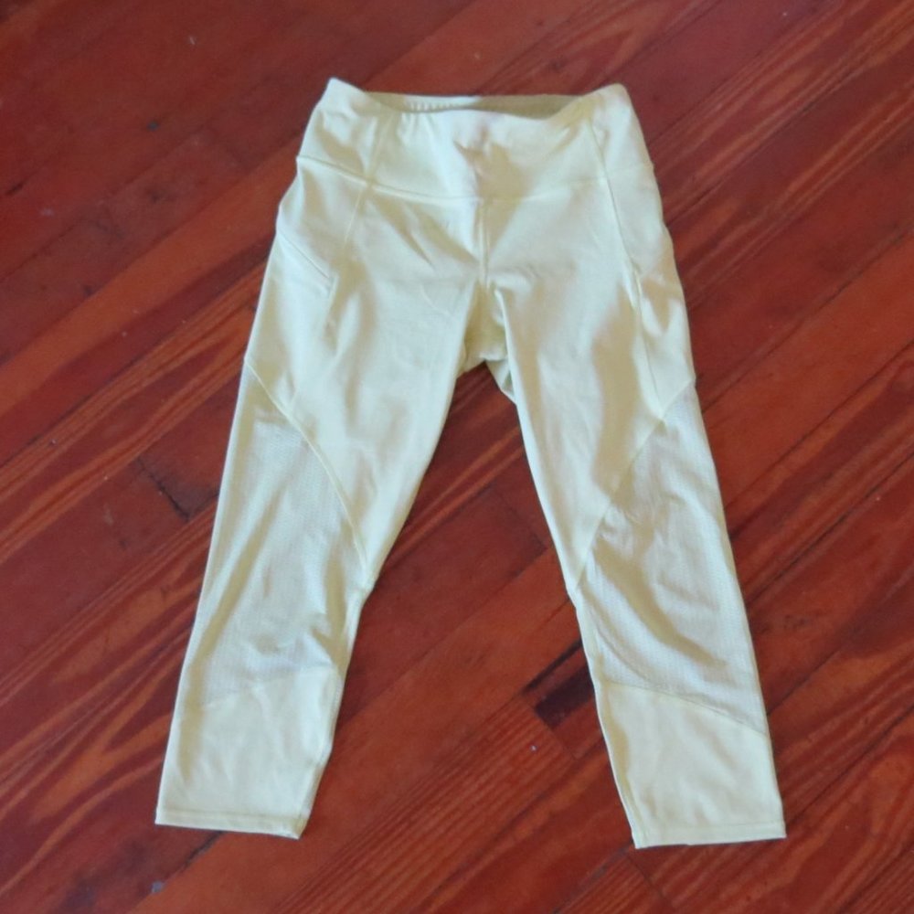 Athleta Bright Yellow Contender Tights in size  S